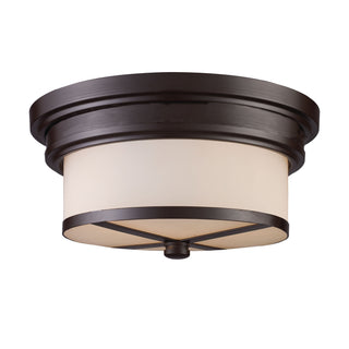 Flushmounts 13'' Wide 2-Light Flush Mount - Oiled Bronze