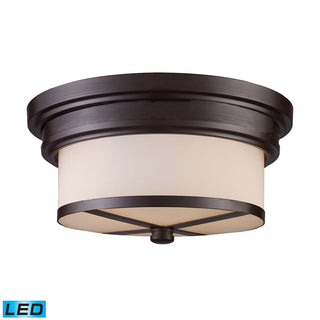 Flushmounts 13'' Wide 2-Light Flush Mount - Oiled Bronze (LED)