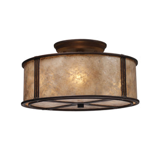 Barringer 13'' Wide 3-Light Semi Flush Mount - Aged Bronze