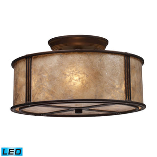 Barringer 13'' Wide 3-Light Semi Flush Mount - Aged Bronze (LED)