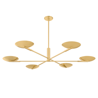 JOHNSON Chandelier with AGED BRASS Finish