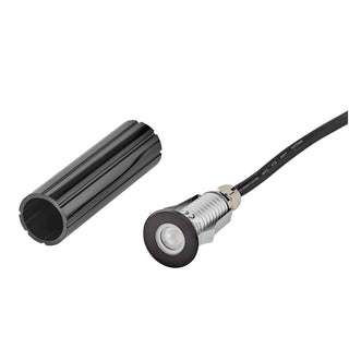Sparta - Dot Small Stainless Steel LED Round Button Light in Stainless Steel Black