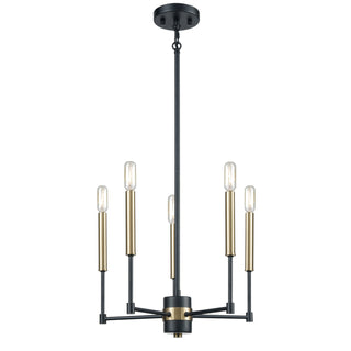 Livingston 17'' Wide 5-Light Chandeliers - Matte Black