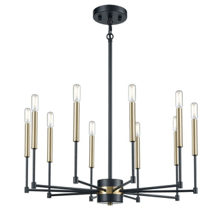 Livingston 29'' Wide 10-Light Chandeliers - Matte Black