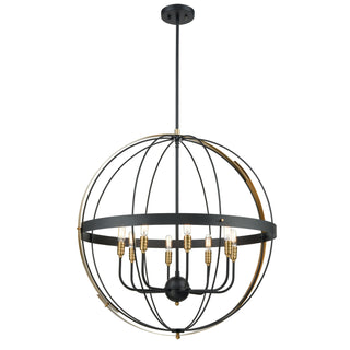 Caldwell 32'' Wide 8-Light Chandeliers - Matte Black