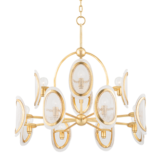 Danes Chandelier Vintage Gold Leaf