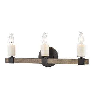 Stone Manor 21'' Wide 3-Light Vanity Light - Matte Black