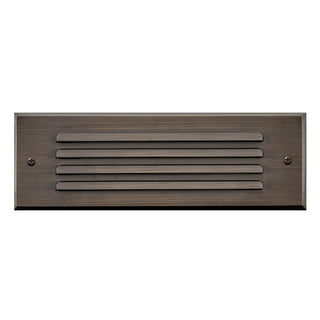 Louvered Brick Light LED Flush Step Light 12V in Matte Bronze