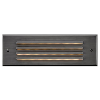 Louvered Brick Light LED Flush Step Light 12V In Black Finish