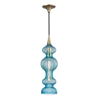 Pomfret Pendant with Aged Brass Finish