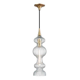 Pomfret Pendant with Aged Brass Finish