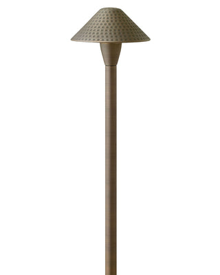 Hardy Island Path Light 12V Large Hammered LED Path Light in Matte Bronze
