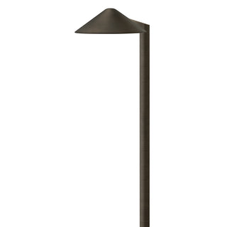 Hardy Island Path Light 12V Round Side Mount LED Path Light In Dark Brass Finish