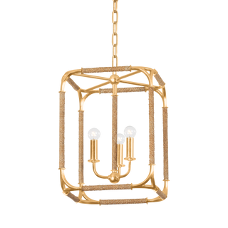 LAURENCESTON Lantern with Gold Leaf Finish