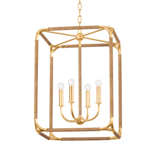 LAURENCESTON Lantern with Gold Leaf Finish