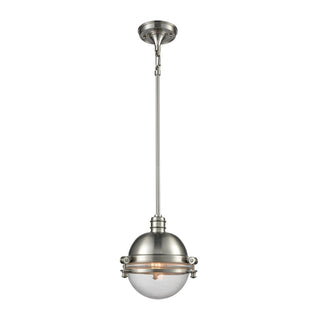 Riley 10'' Wide 1-Light Mini Pendant - Satin Nickel