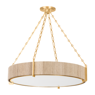 QUEBEC Chandelier with Gold Leaf Finish