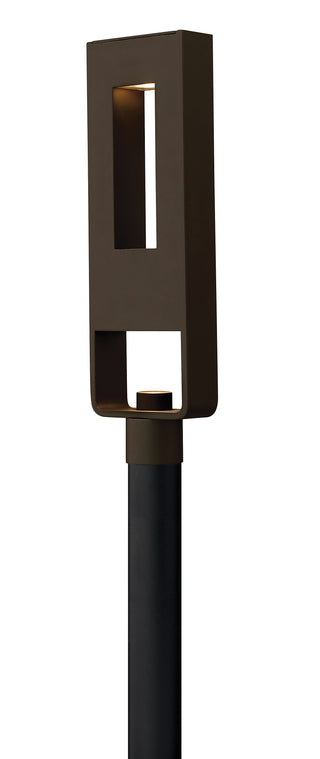 Atlantis Large Post Top or Pier Mount Lantern In Light Bronze Finish