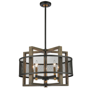 Woodbridge 22'' Wide 5-Light Chandeliers - Matte Black