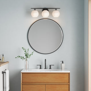 Kimorra 3-Light Vanity Matte Black