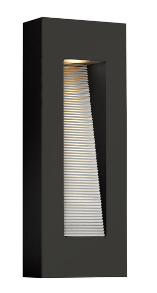 Luna Medium Wall Mount Lantern In Black Finish
