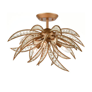 Naples 21'' Wide 5-Light Semi Flush Mount - Matte Gold