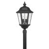 Edgewater Large Post Mount Lantern in Black