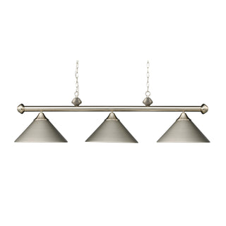 Casual Traditions 51'' Wide 3-Light Linear Chandeliers - Satin Nickel