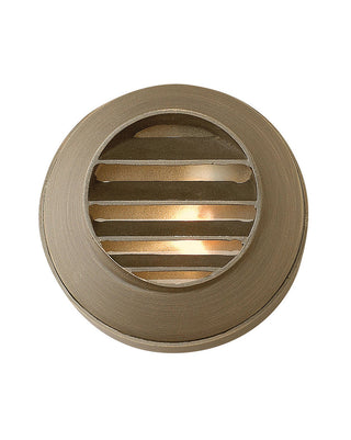 Hardy Island Deck Light 12V Round Louvered Deck Sconce in Matte Bronze