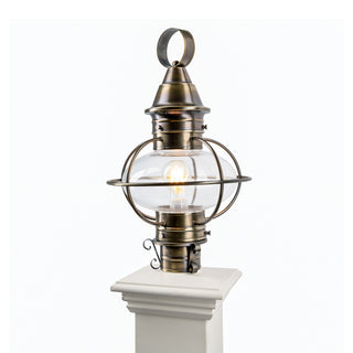 American Onion Outdoor Post Light - Antique Brass