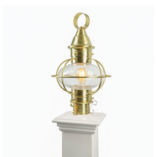 American Onion Outdoor Post Light - Satin Brass