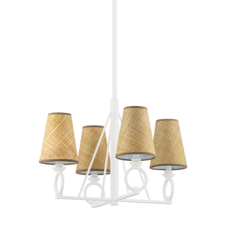 Pendelton Chandelier with White Plaster Finish