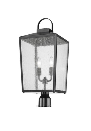 Devens 2-Light Outdoor Post Lantern Powder Coated Black