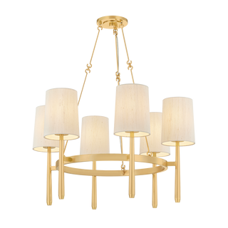 BRIDGETON Chandelier with AGED BRASS Finish