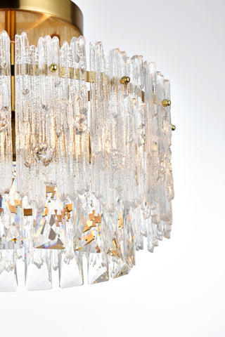Emilia 12 inch Flush Mount in Satin Gold