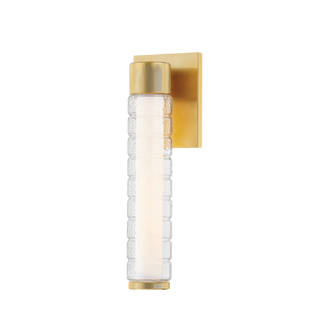 CASTOR BATH SCONCE with AGED BRASS Finish
