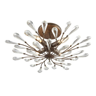 Crislett 22'' Wide 4-Light Semi Flush Mount - Sunglow Bronze