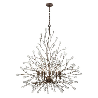 Crislett 40'' Wide 9-Light Chandeliers - Sunglow Bronze