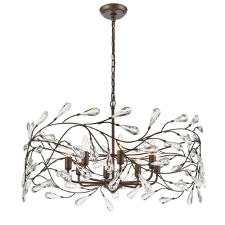 Crislett 31'' Wide 8-Light Chandeliers - Sunglow Bronze