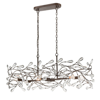 Crislett 43'' Wide 6-Light Linear Chandeliers - Sunglow Bronze