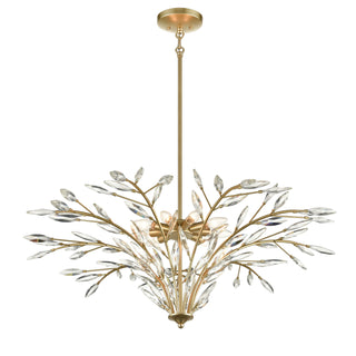 Flora Grace 38'' Wide 9-Light Chandeliers - Champagne Gold