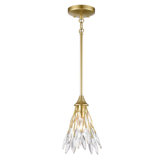 Flora Grace 7'' Wide 1-Light Mini Pendant - Champagne Gold