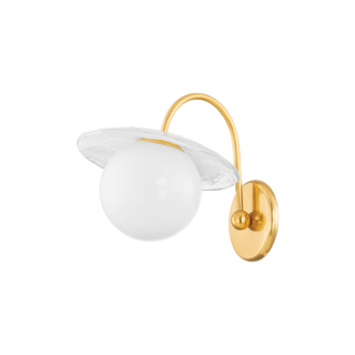 STAMPFORD Wall Sconce with Aged Brass Finish