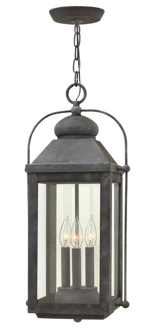 Anchorage Large Hanging Lantern In Black Finish