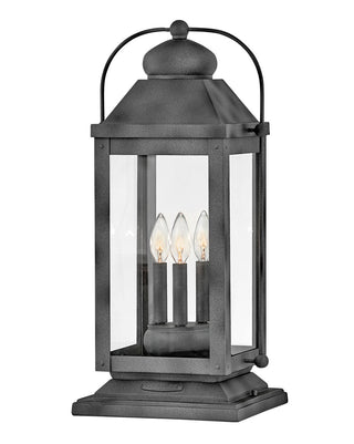 Anchorage Large Pier Mount Lantern In Black Finish