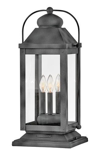 Anchorage Large Pier Mount Lantern 12v in Aged Zinc