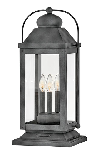 Anchorage Large Pier Mount Lantern In Black Finish
