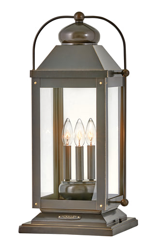 Anchorage Large Pier Mount Lantern 12v In Light Bronze Finish