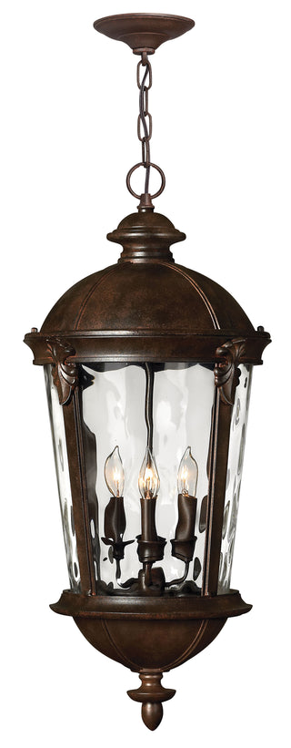 Windsor Large Hanging Lantern In Dark Bronze Finish
