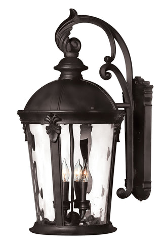 Windsor Large Wall Mount Lantern in Black